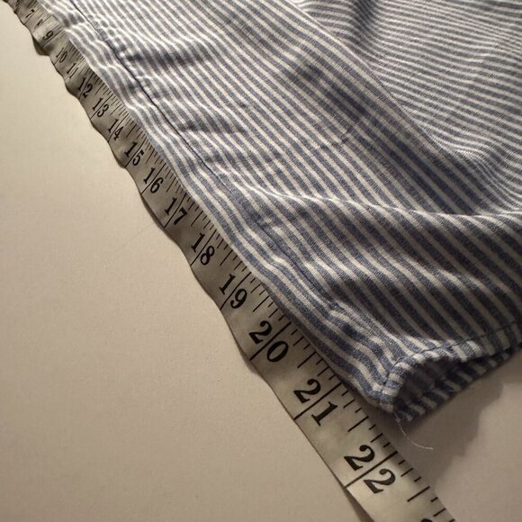 Sienna Sky Womens Tie Front Jumpsuit Blue and White Pinstripe Size Medium - Picture 14 of 14